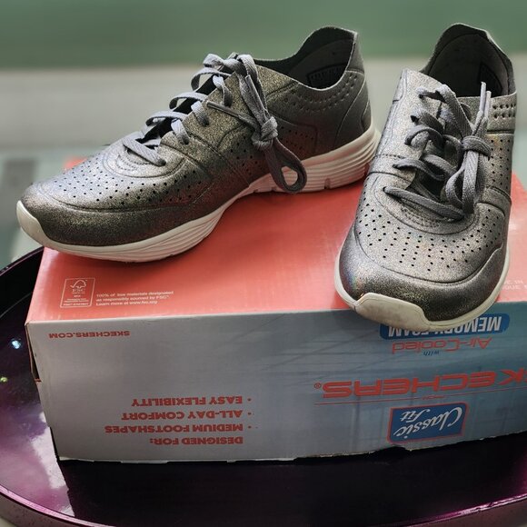 *New Low Price* Gunmetal Sneakers by Sketchers - Picture 2 of 8